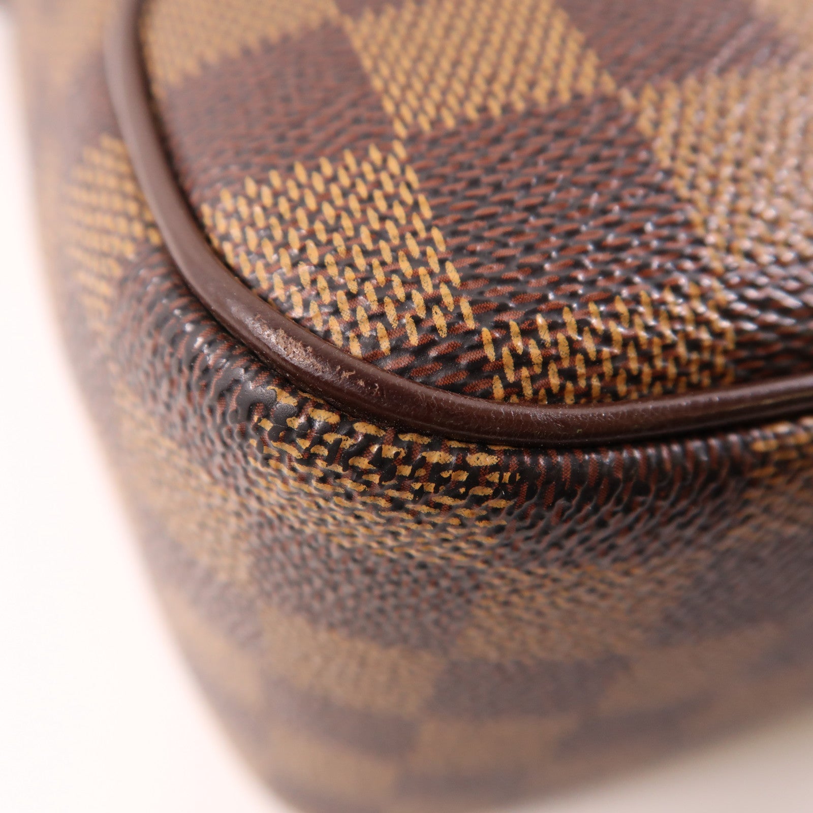 LOUIS VUITTON Damier Olaf MM金扣肩背袋棕色