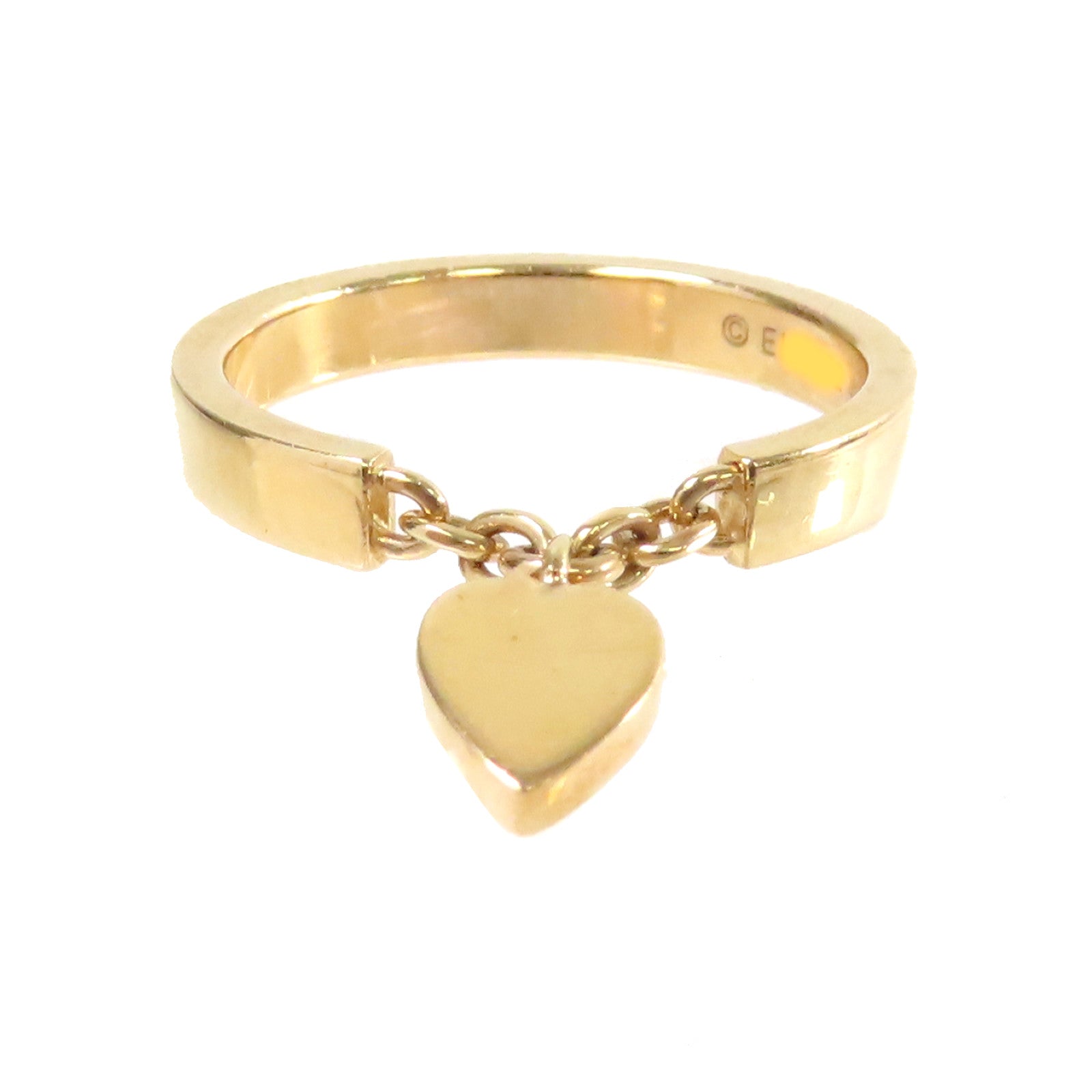 CARTIER 18K玫瑰金Gold Heart Ring戒指#49/US#4.75