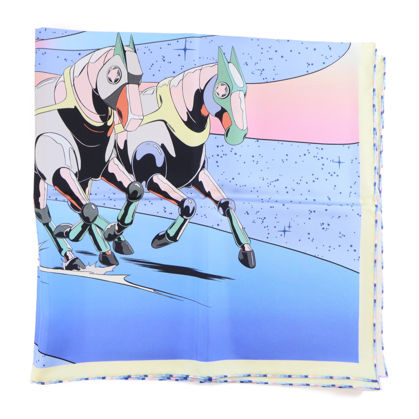 HERMES 絲質Scarf絲巾彩色