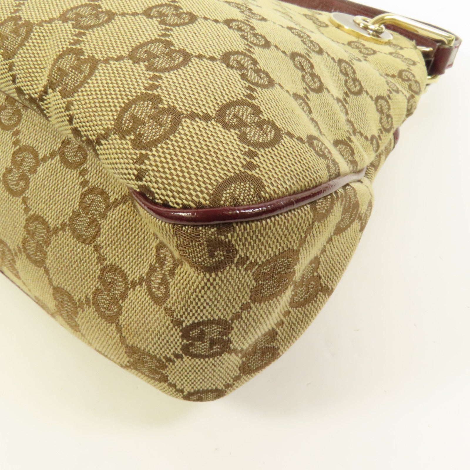 GUCCI 帆布Shoulder Bag金扣肩背袋
