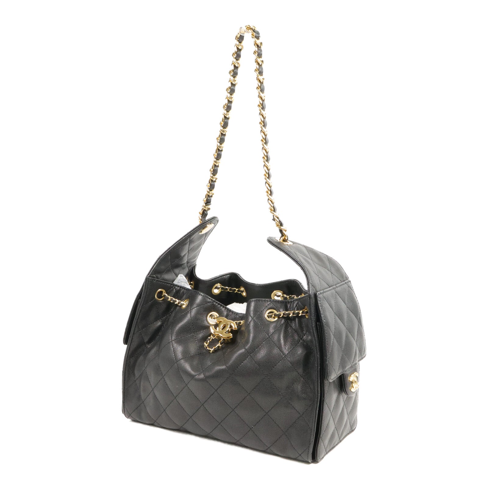 CHANEL 牛皮皮革C25 Small鏈帶手挽袋