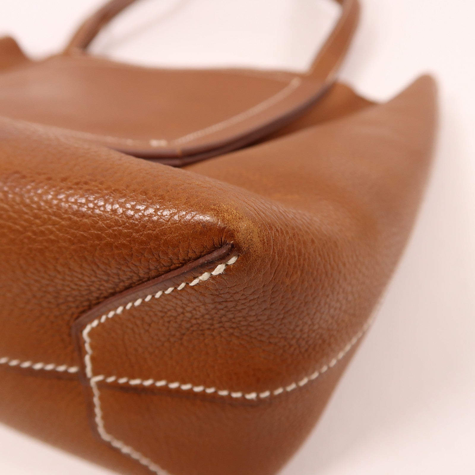 HERMES【激減優惠】 Barenia皮革Cabasellier 31肩背袋啡色