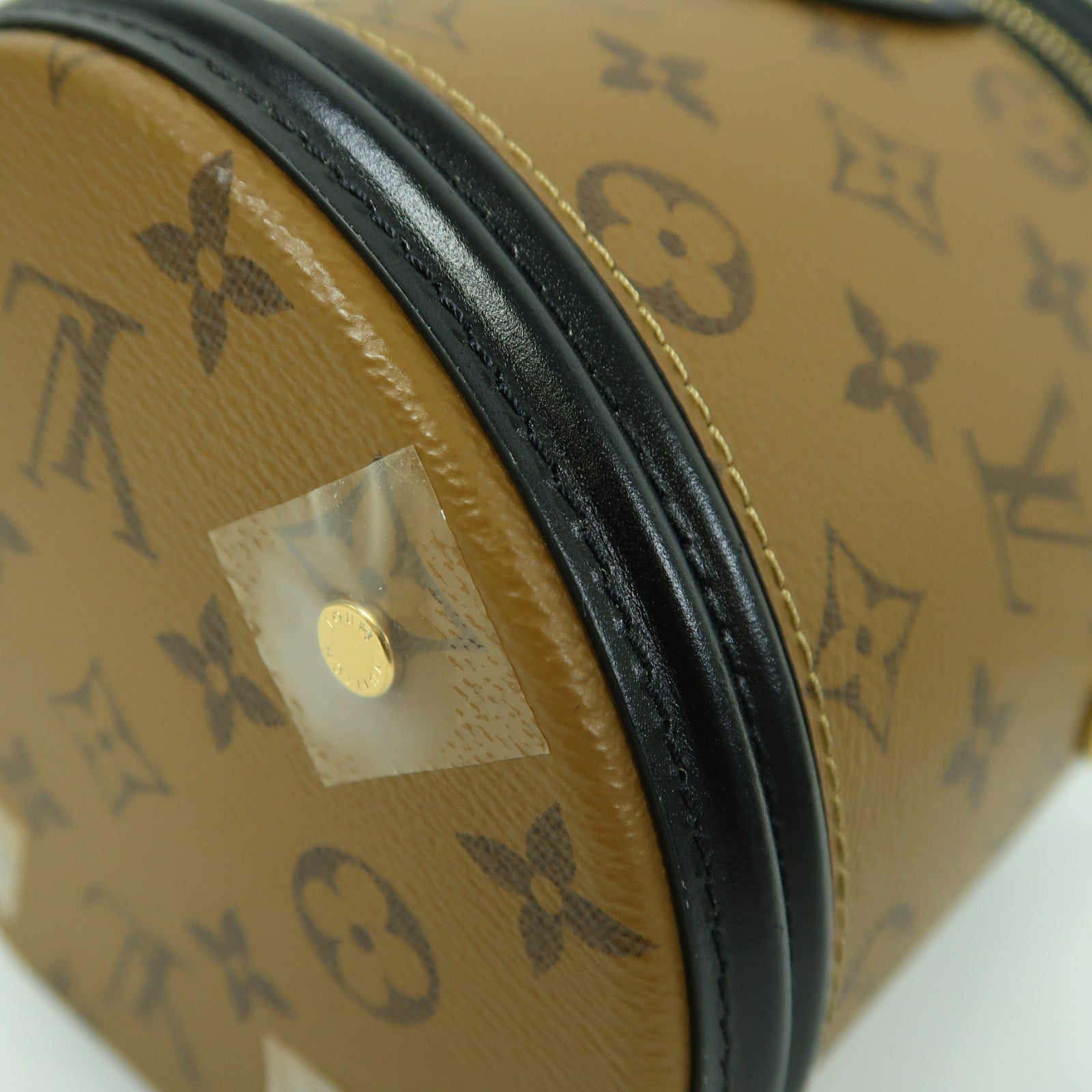 LOUIS VUITTON Monogram Reverse Cannes金扣手挽肩背兩用袋啡色