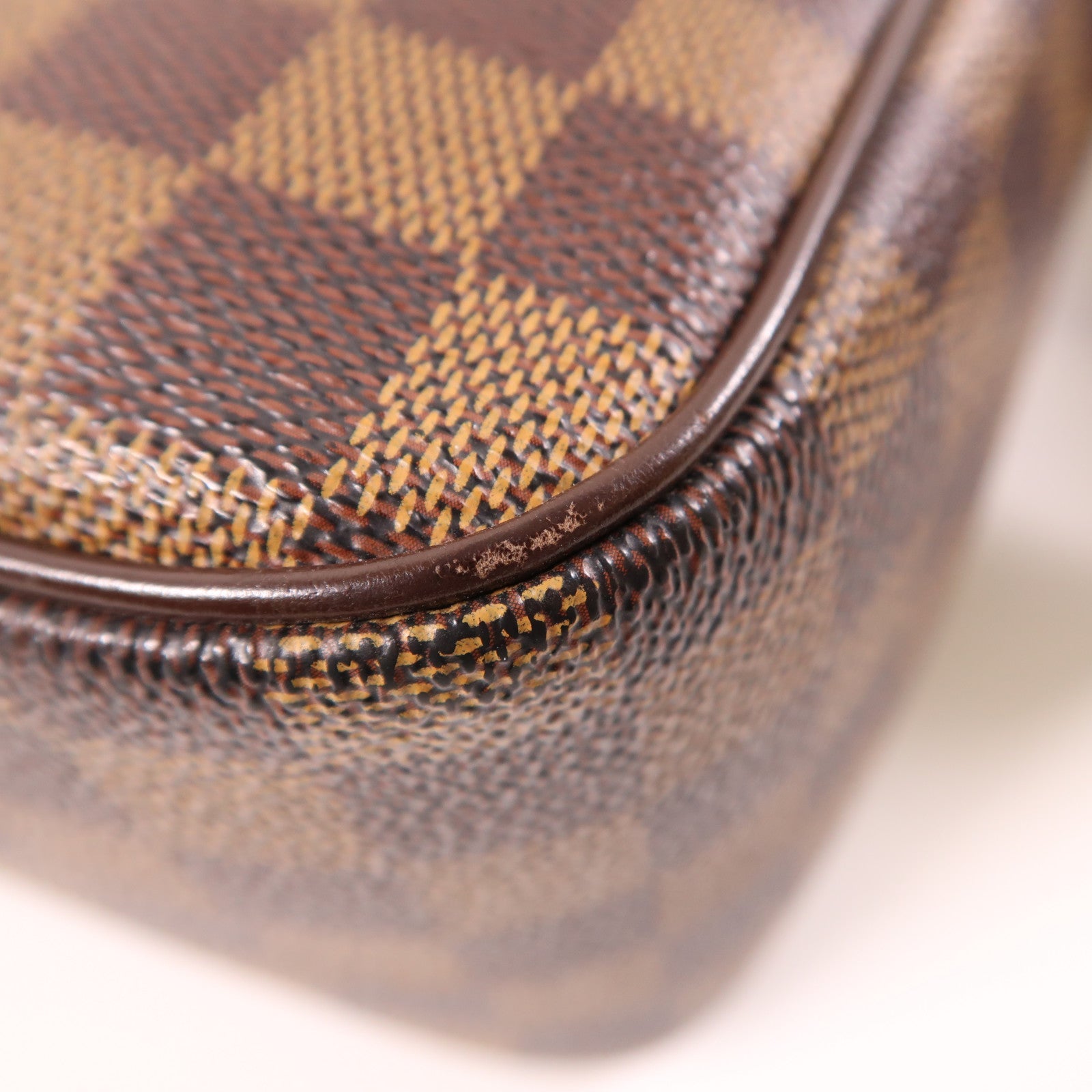 LOUIS VUITTON Damier Olaf MM金扣肩背袋棕色