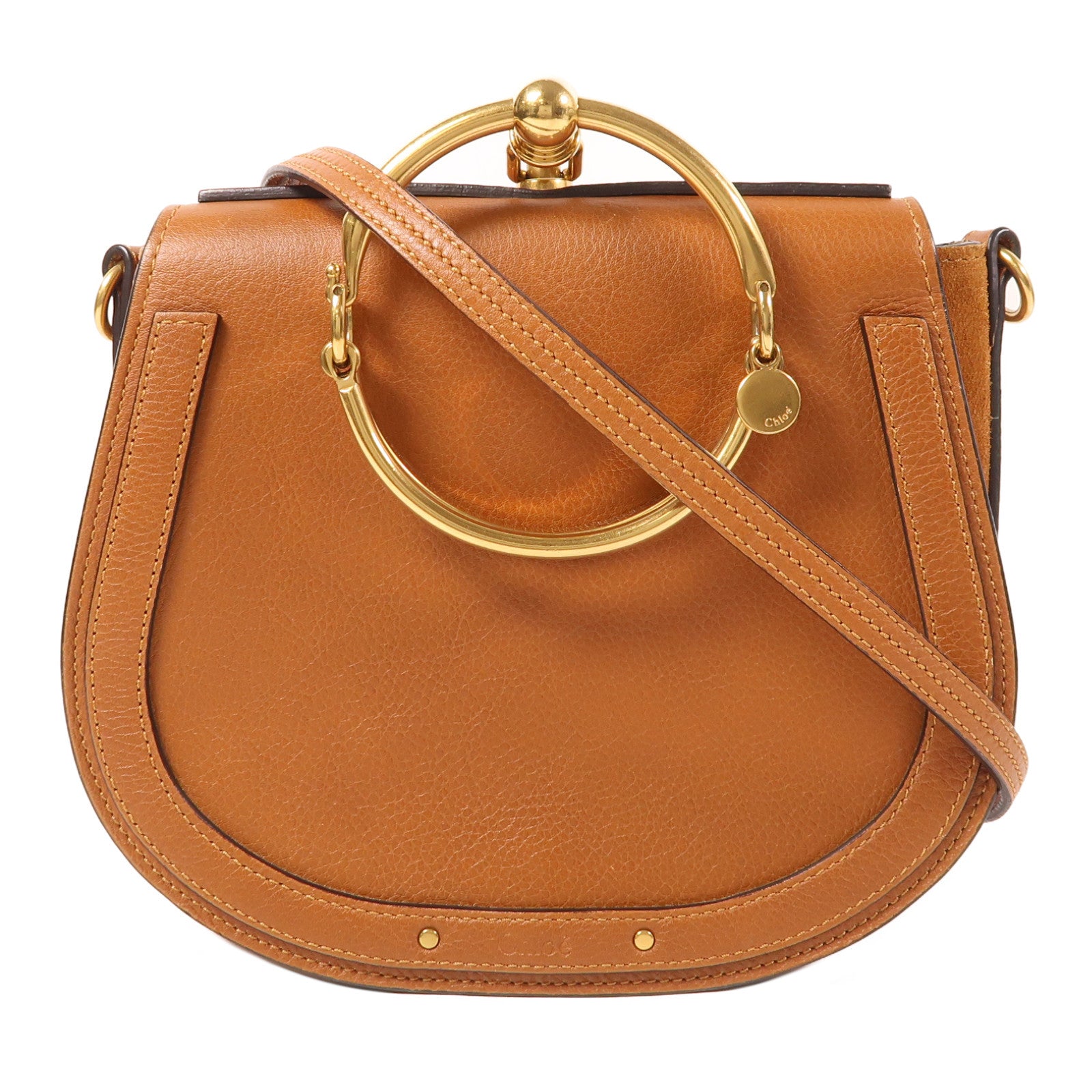 Chloe 牛皮皮革Nile Bag金扣肩背袋