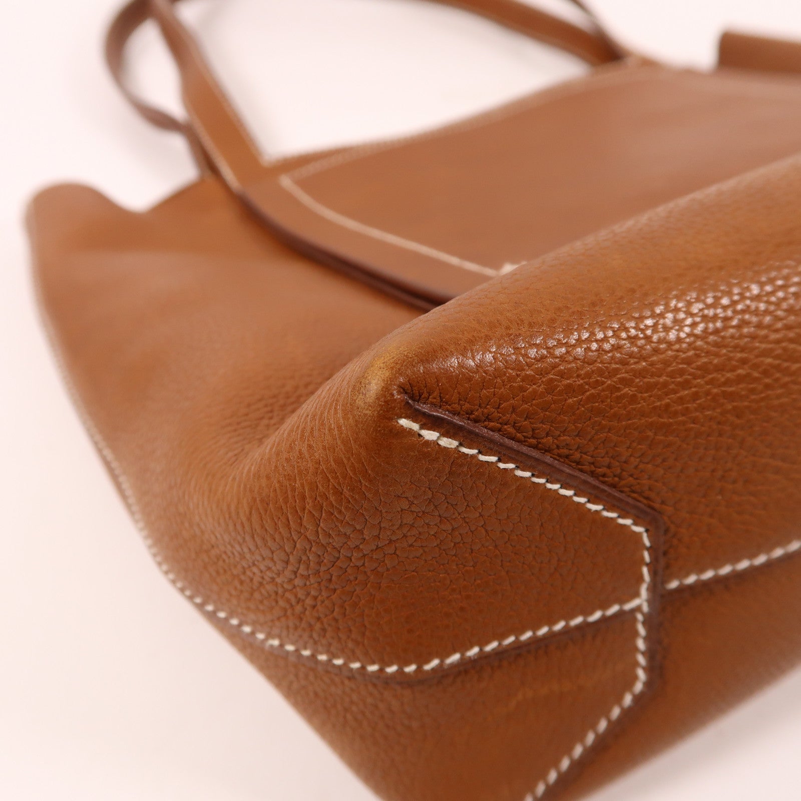 HERMES【激減優惠】 Barenia皮革Cabasellier 31肩背袋啡色