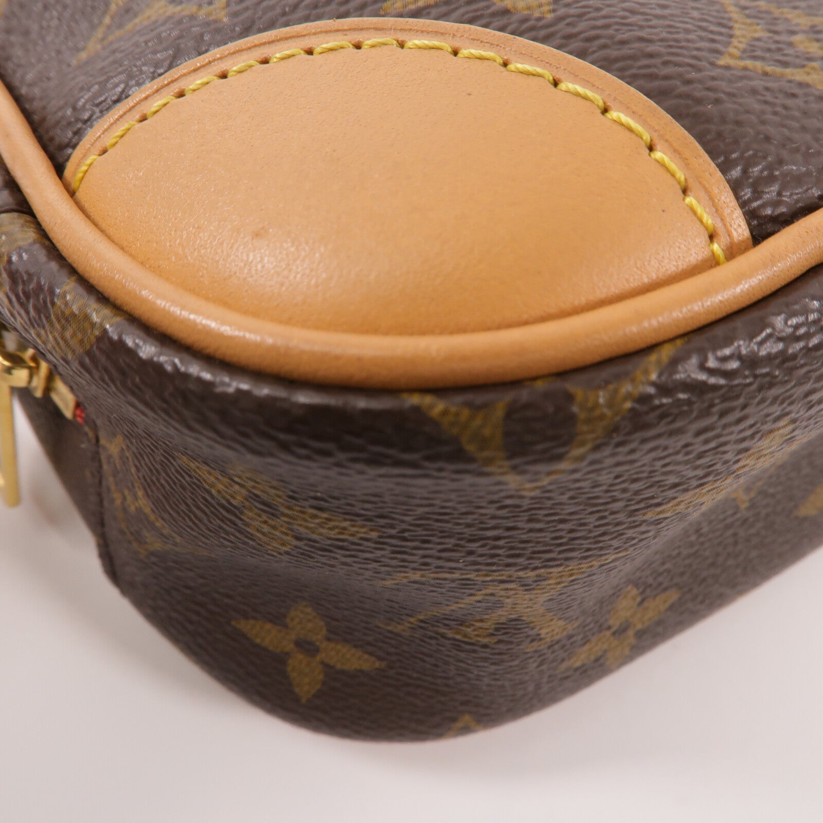 LOUIS VUITTON Monogram Deauville Mini金扣肩背袋棕色