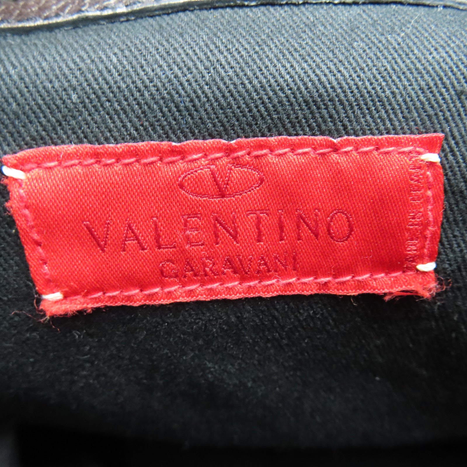 Valentino 【清倉大減價】牛皮皮革Handbag銀扣手挽袋銀色