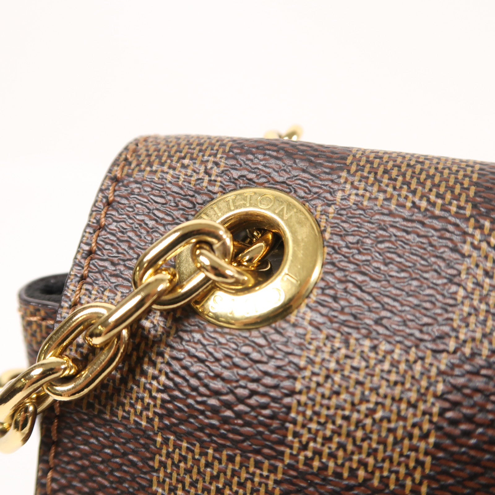LOUIS VUITTON Damier Vavin金扣鏈帶肩背袋