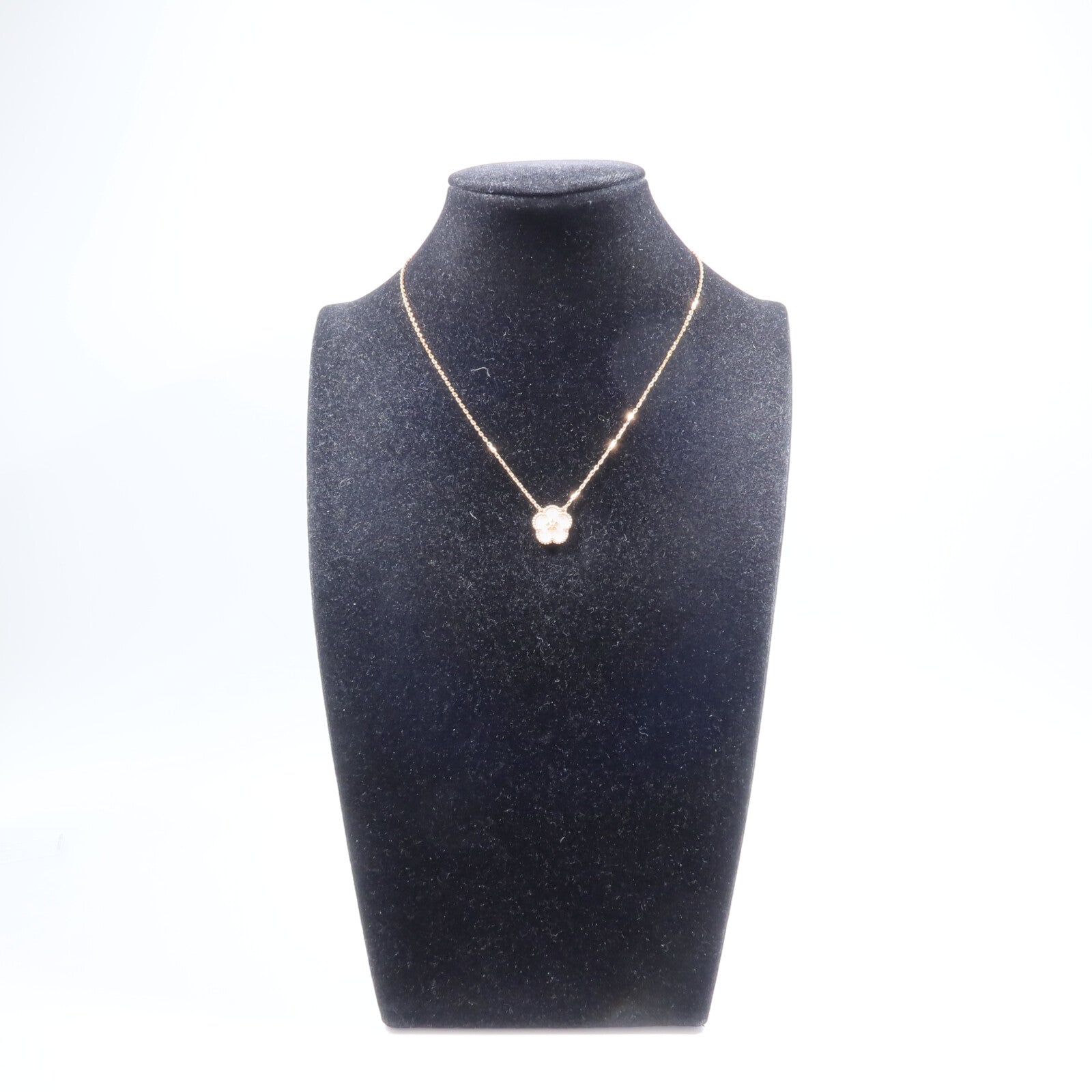 Van Cleef & Arpels 18K玫瑰金Lucky Spirng Pendant珍珠母貝項鍊