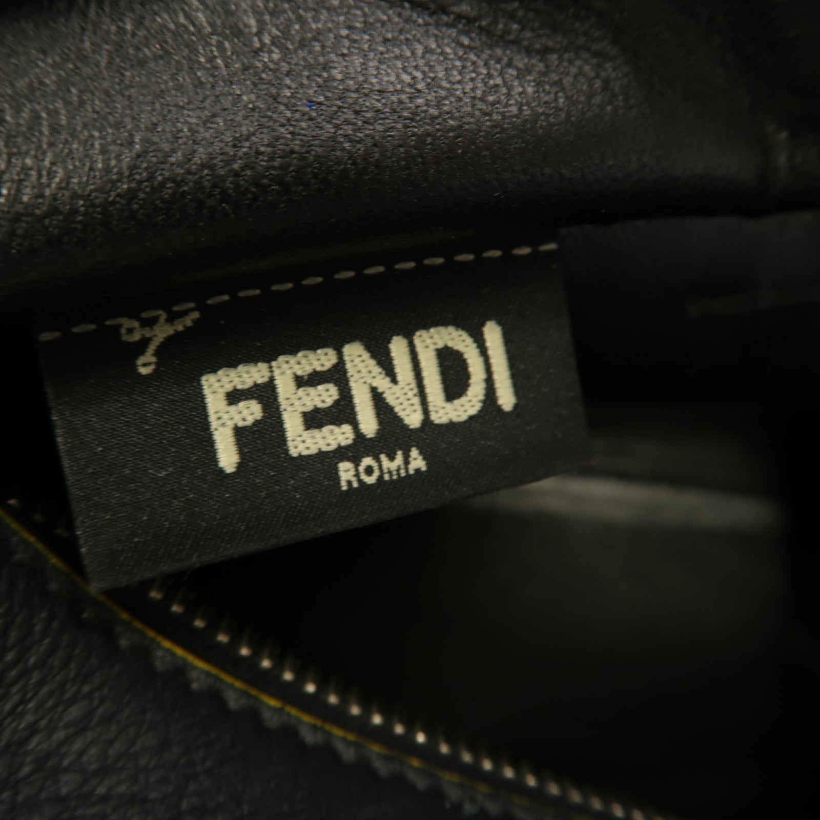 FENDI 【激減優惠】牛皮皮革Mini 3 Jours銀扣手挽肩背兩用袋黑色