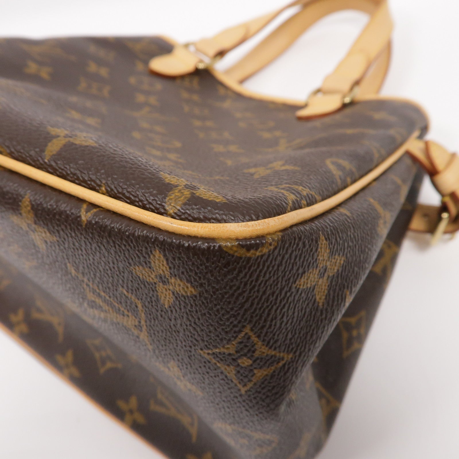 LOUIS VUITTON Monogram Batignolles金扣手挽袋啡色