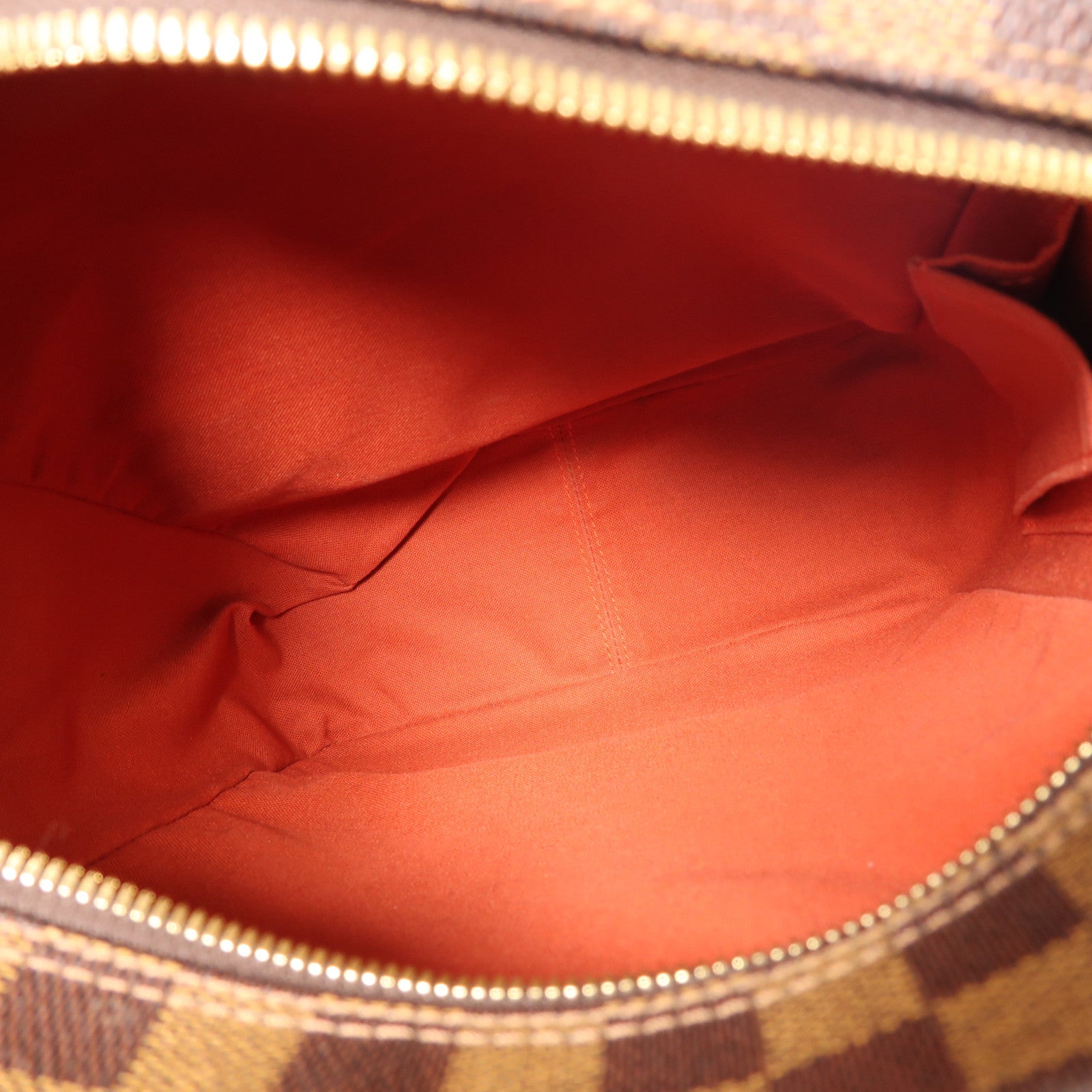 LOUIS VUITTON Damier Olaf MM金扣肩背袋棕色