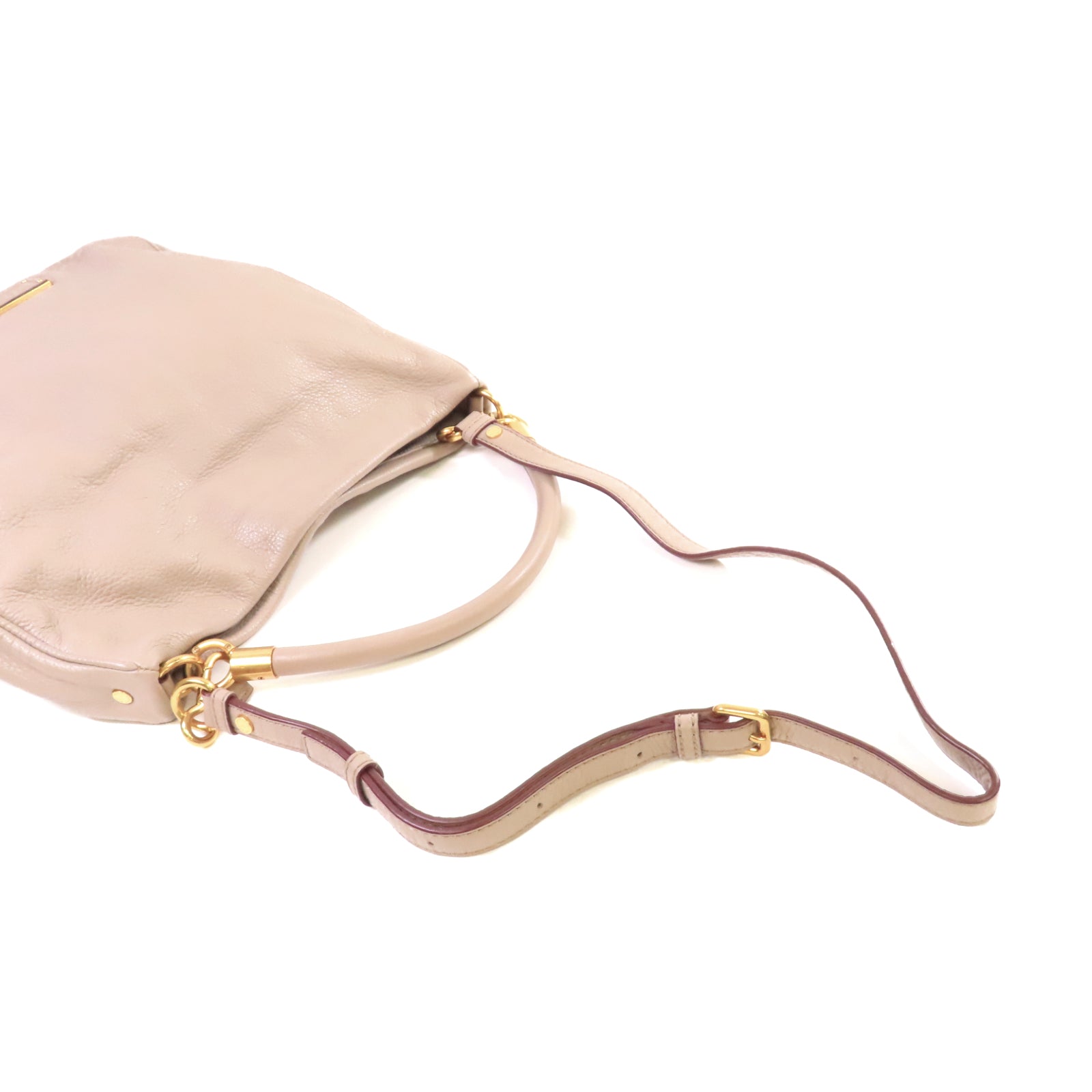 MARC BY MARC JACOBS 羊皮皮革2Way Shoulder Bag金扣手挽肩背兩用袋灰色
