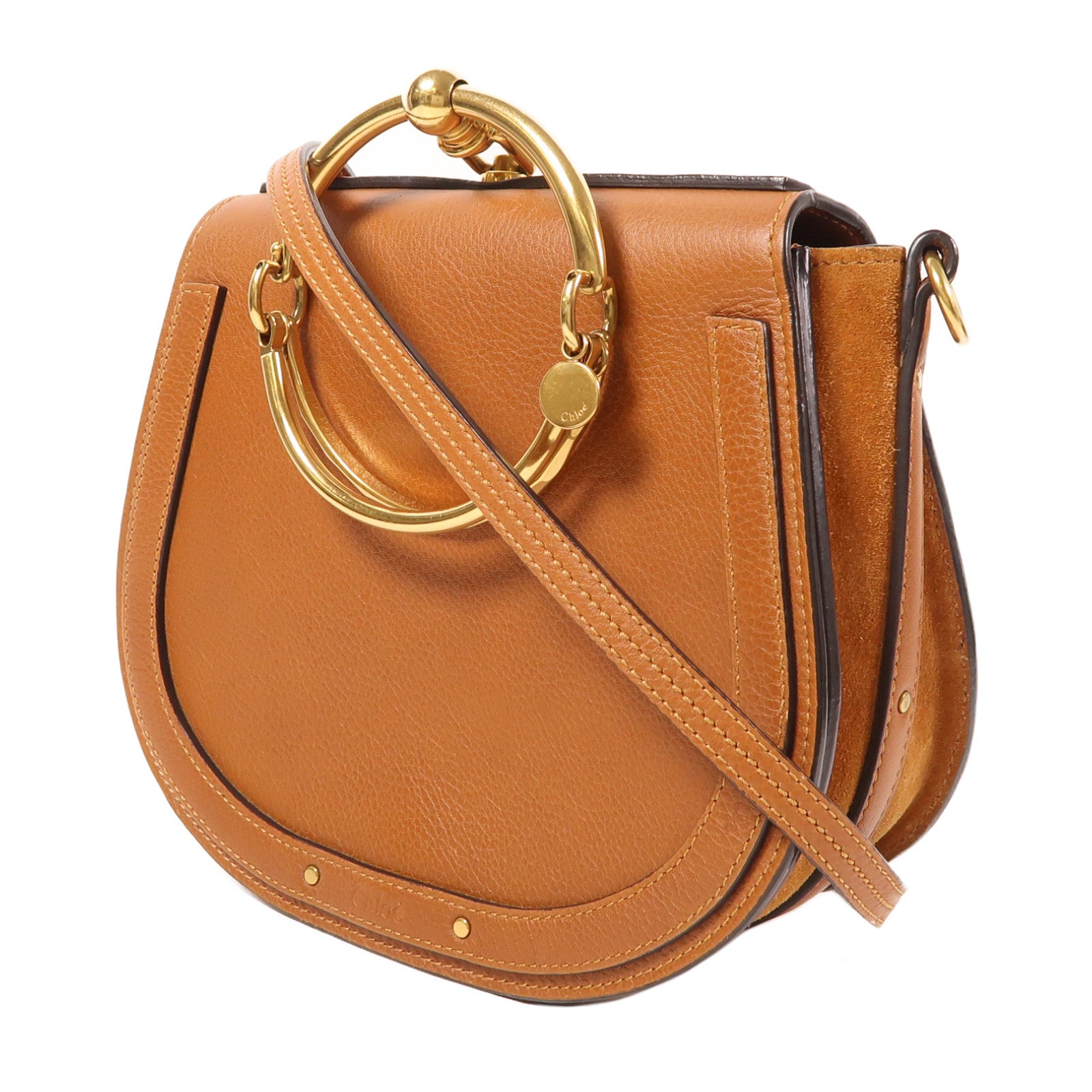 Chloe 牛皮皮革Nile Bag金扣肩背袋