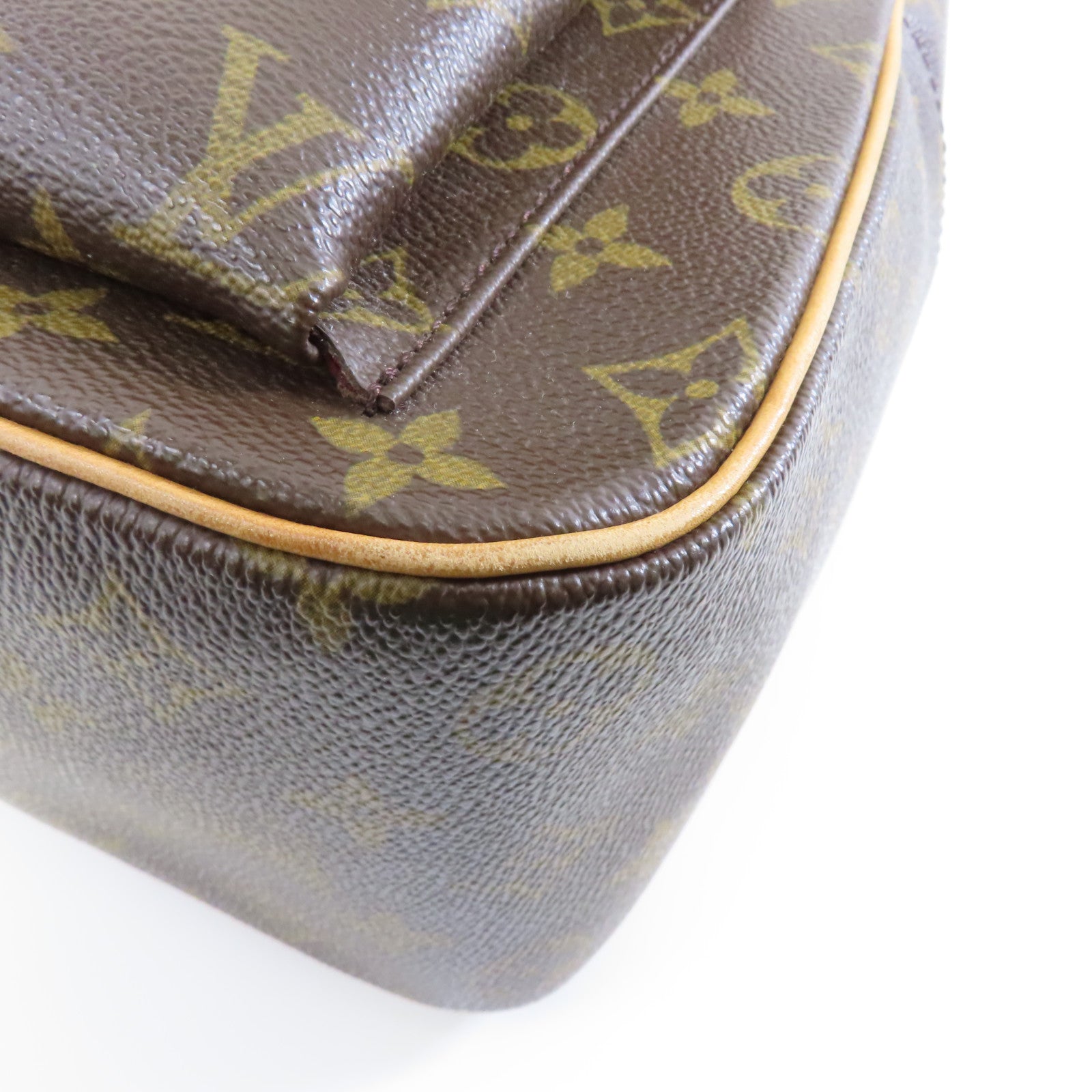 LOUIS VUITTON Monogram Excentri-cite金扣手挽袋啡色