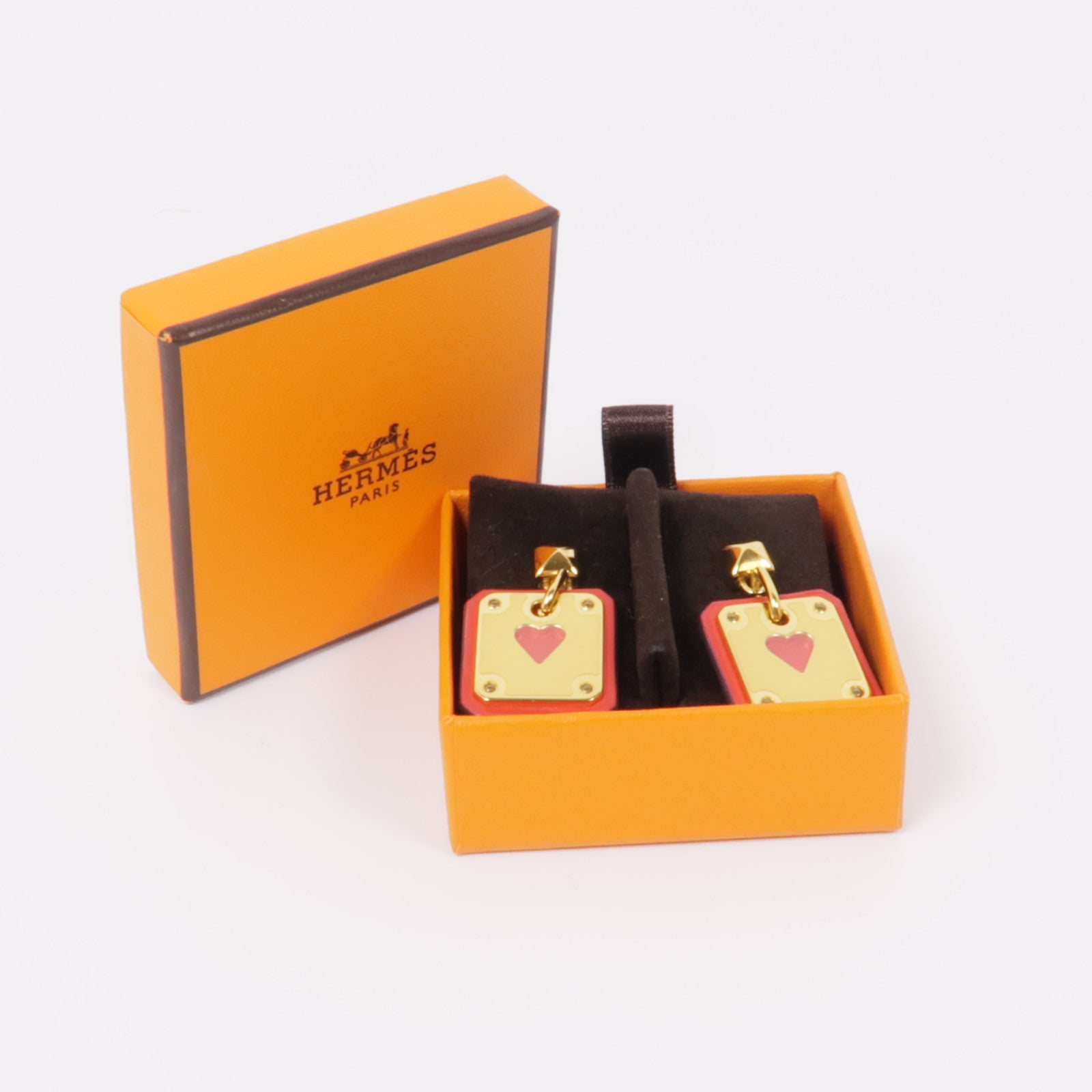 HERMES 皮革/金屬Earrings耳環