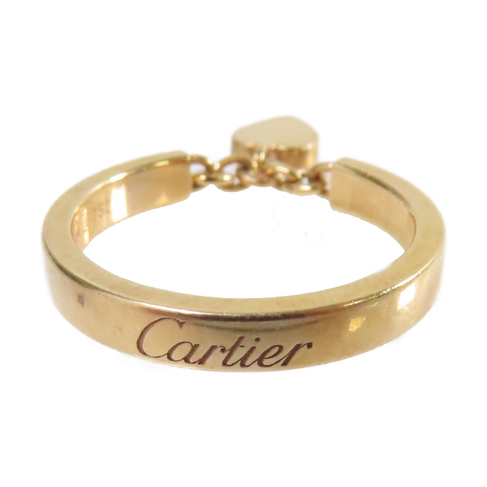 CARTIER 18K玫瑰金Gold Heart Ring戒指#49/US#4.75