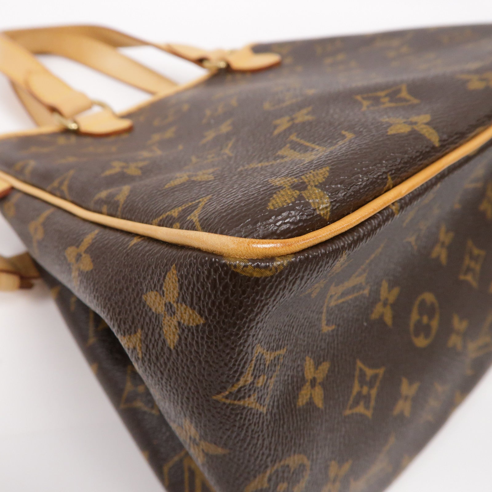 LOUIS VUITTON Monogram Batignolles金扣手挽袋啡色