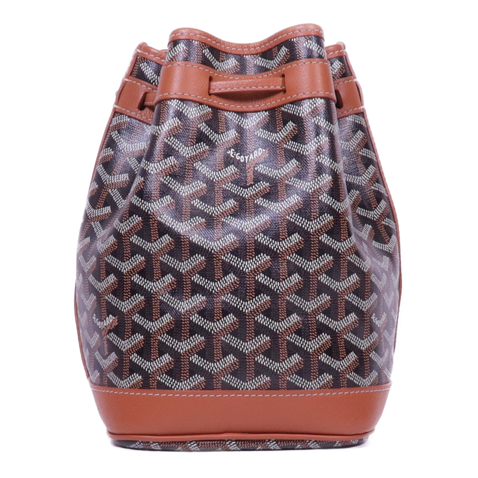 GOYARD 【激減優惠】塗層帆布Petit Flot Bucket Bag銀扣肩背袋