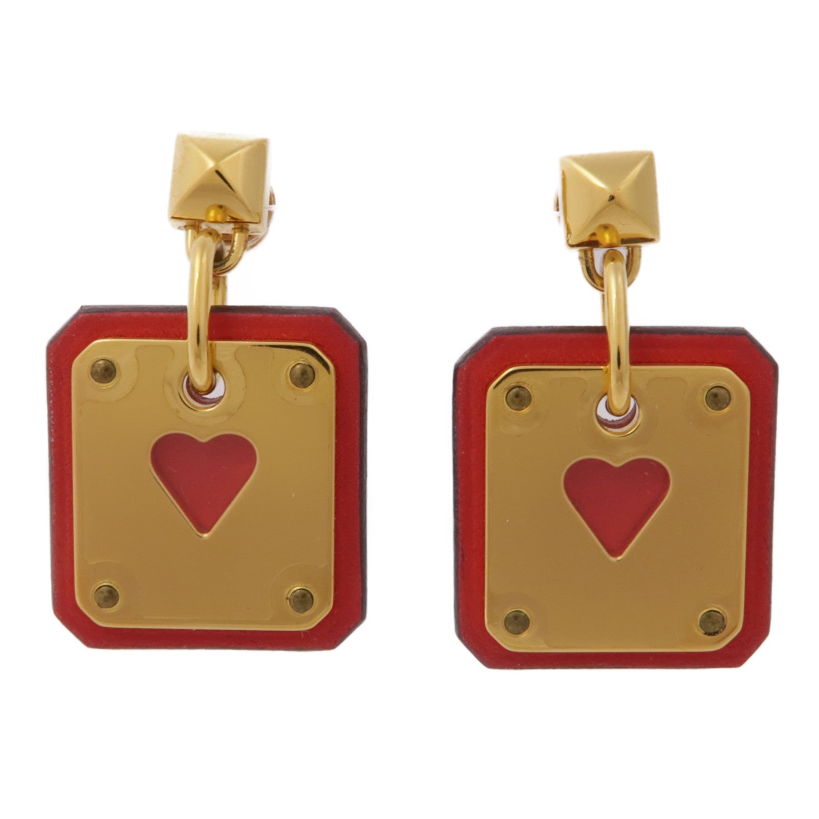 HERMES 皮革/金屬Earrings耳環