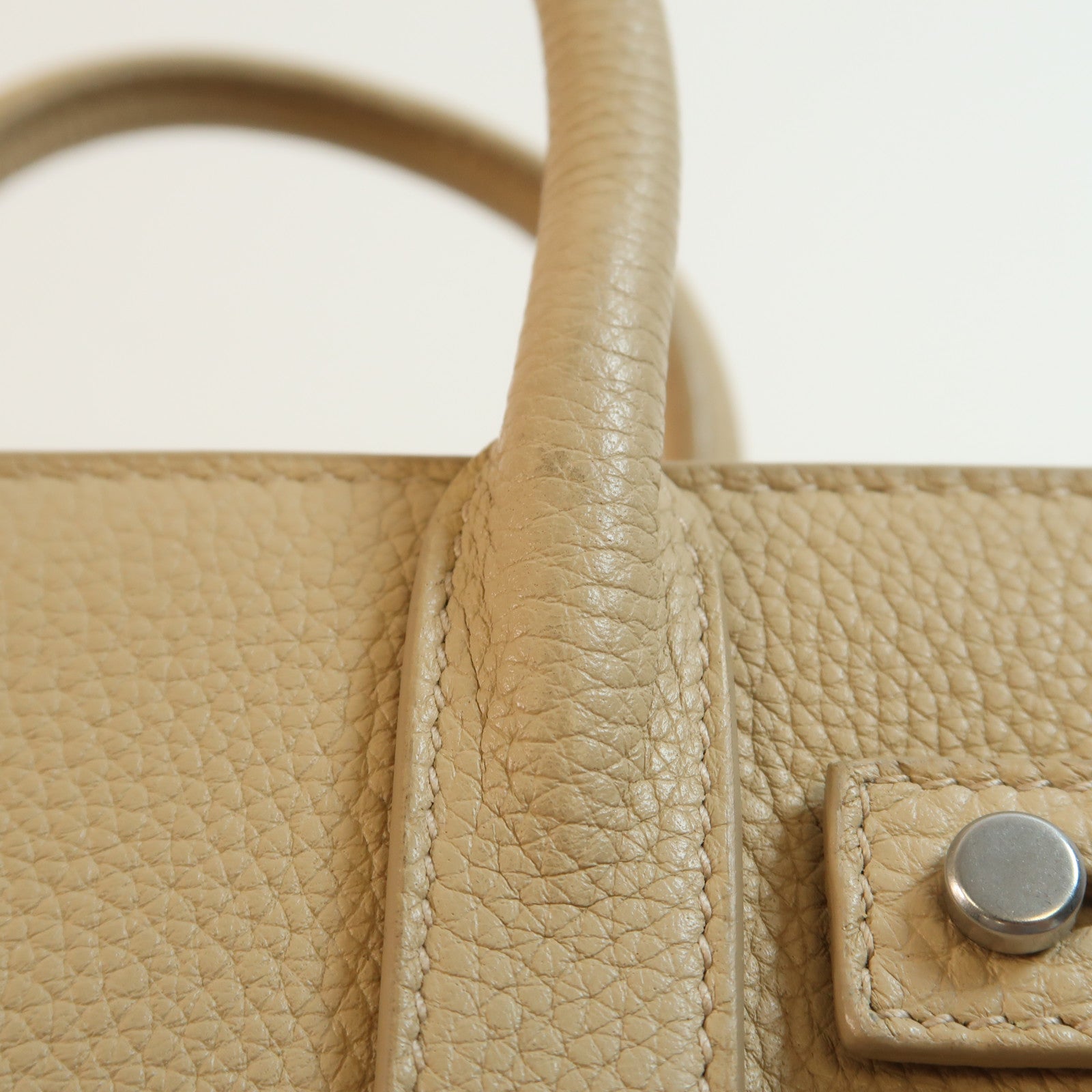 SAINT LAURENT 牛皮皮革Nano Sac de Jour Souple Bag銀扣手挽肩背兩用袋