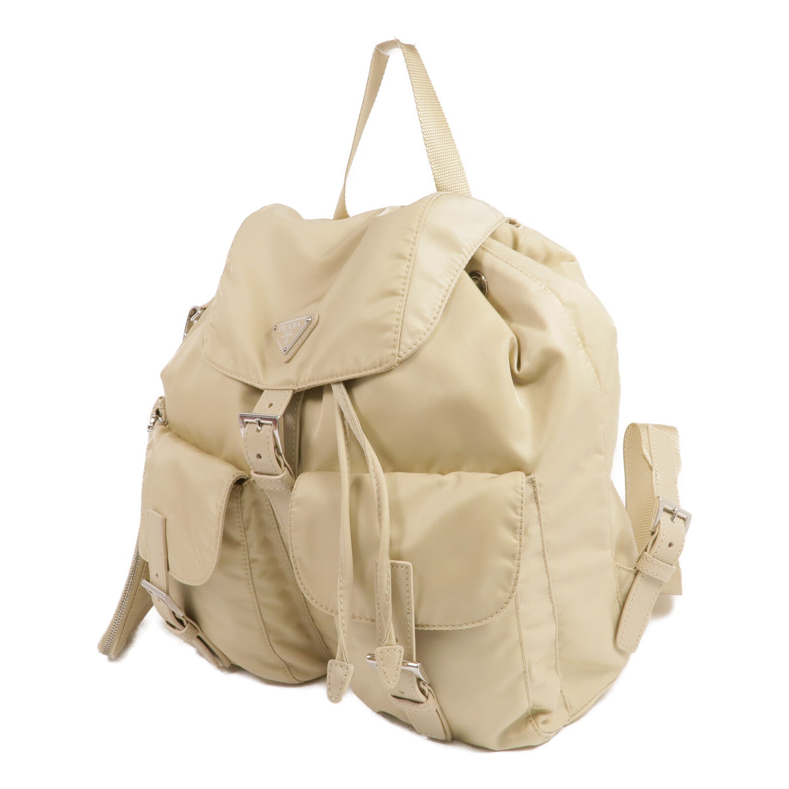 PRADA 尼龍Backpack銀扣背包