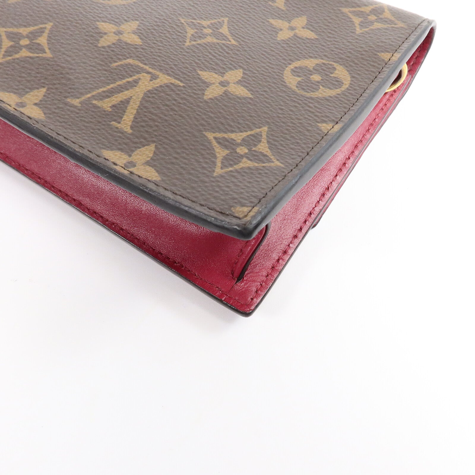 LOUIS VUITTON Monogram Portefeuille Flore鏈帶肩背袋