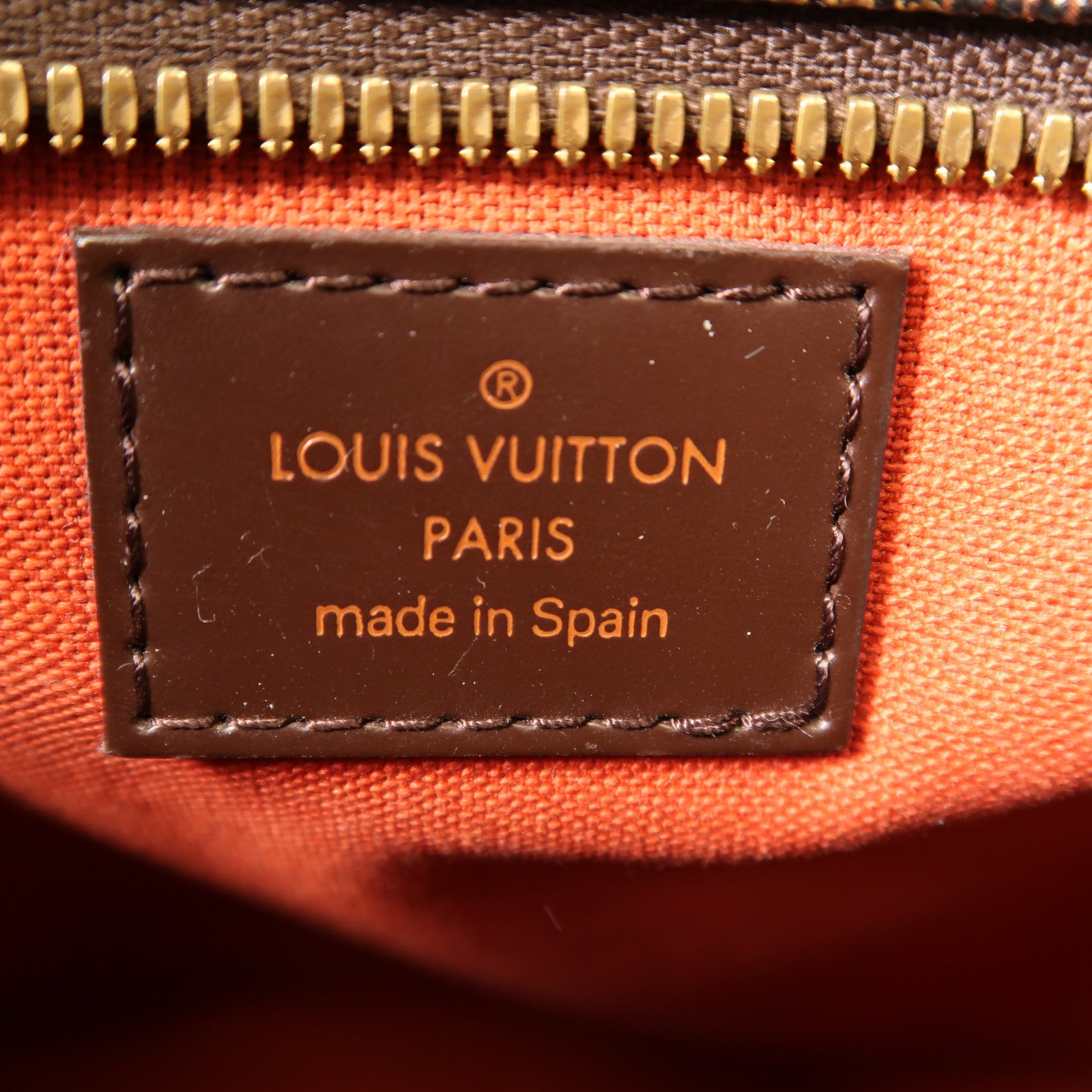 LOUIS VUITTON Damier Olaf MM金扣肩背袋棕色