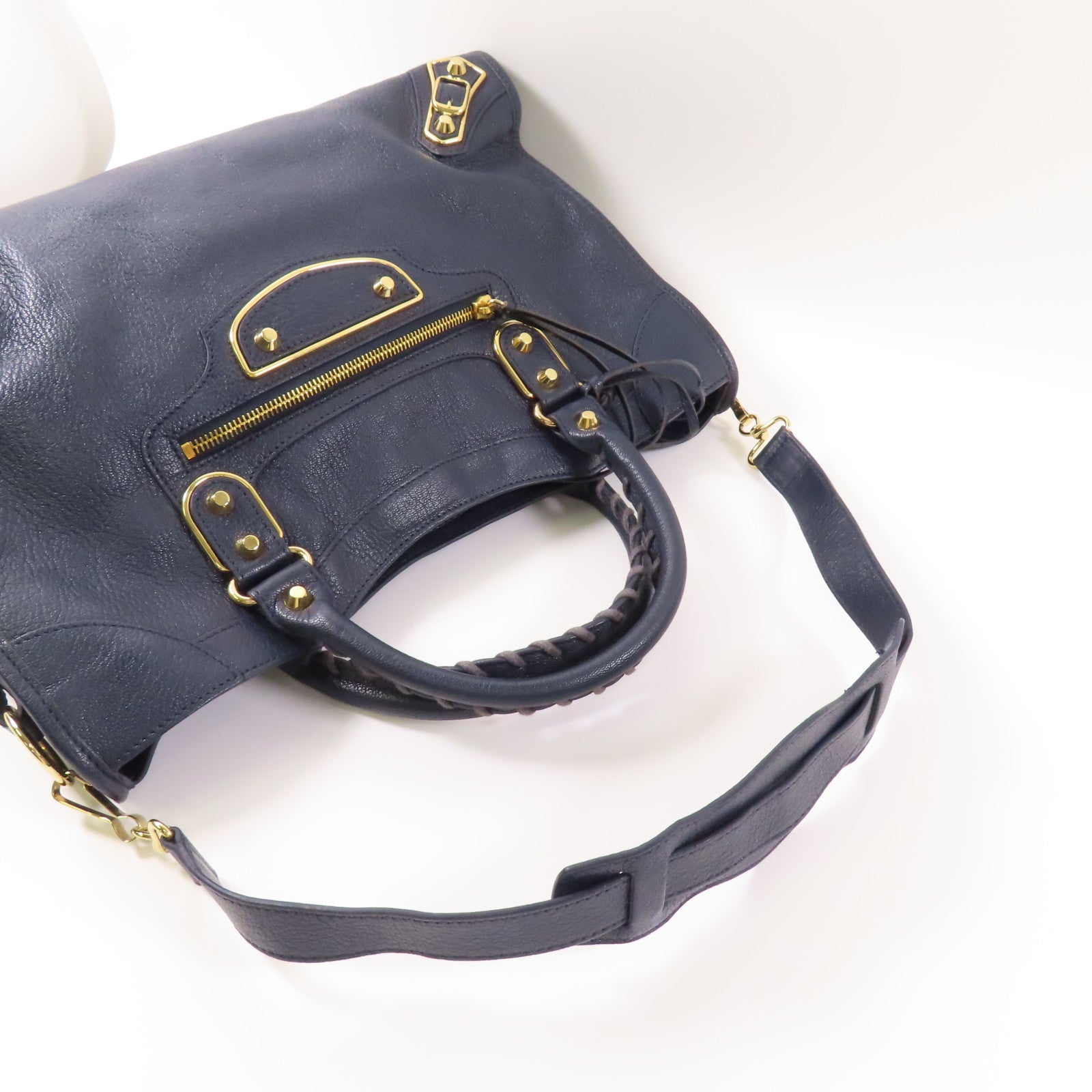 BALENCIAGA 牛皮皮革Shoulder Bag金扣肩背袋