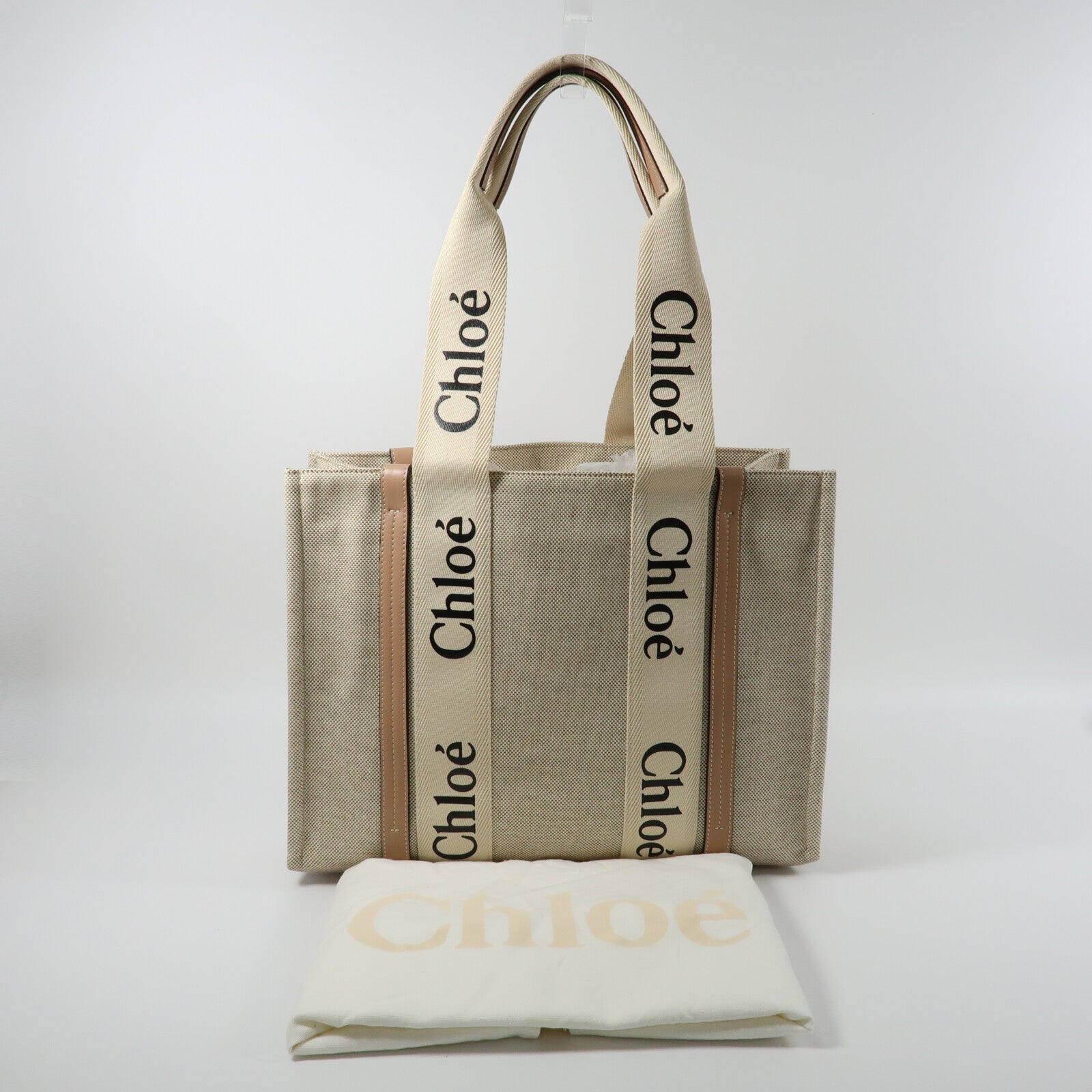 Chloe 帆布Woody Tote Bag手挽袋