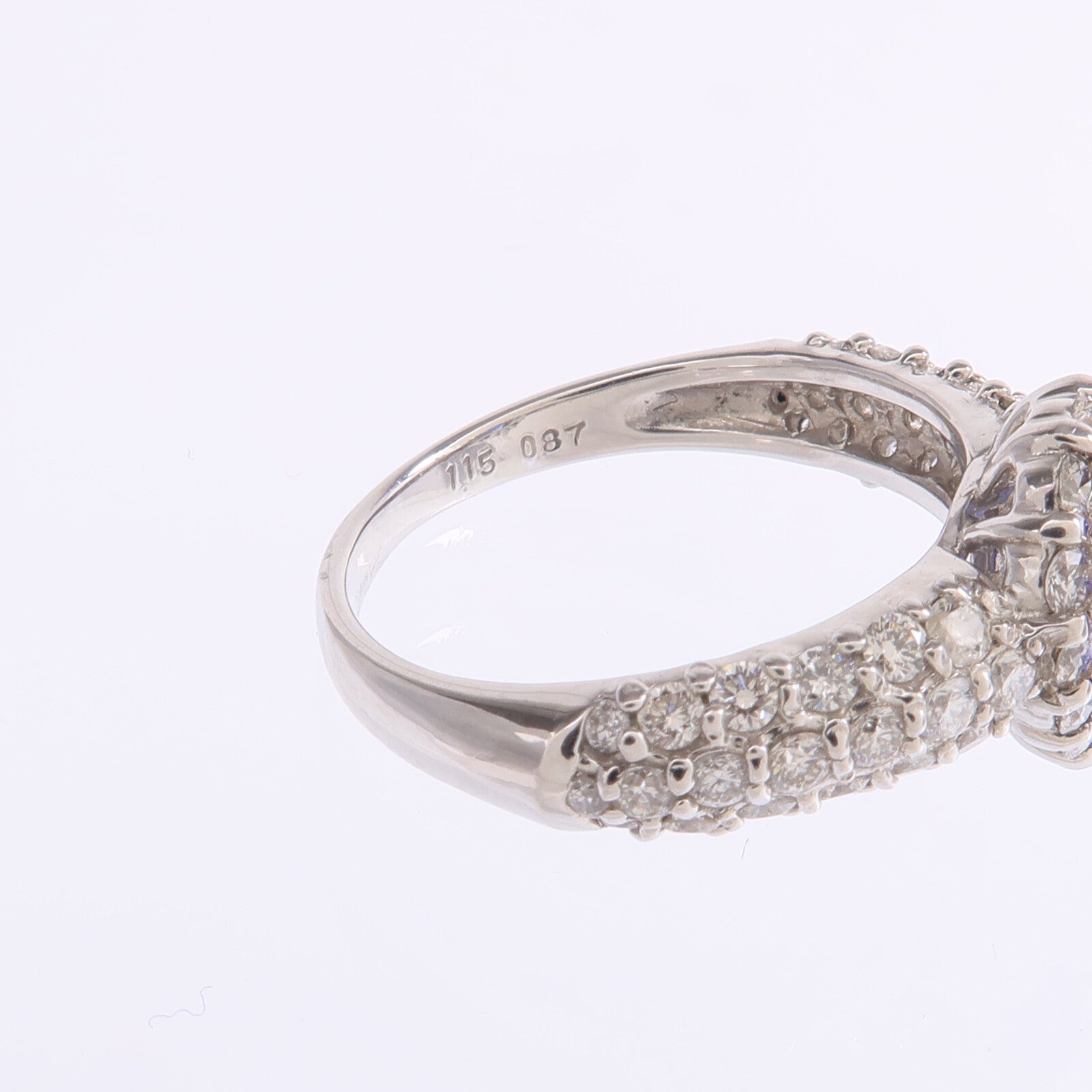 JEWELRY 【激減優惠】PT950鉑金Tanzanite Diamond Ring坦桑石/鑽石戒指US#6