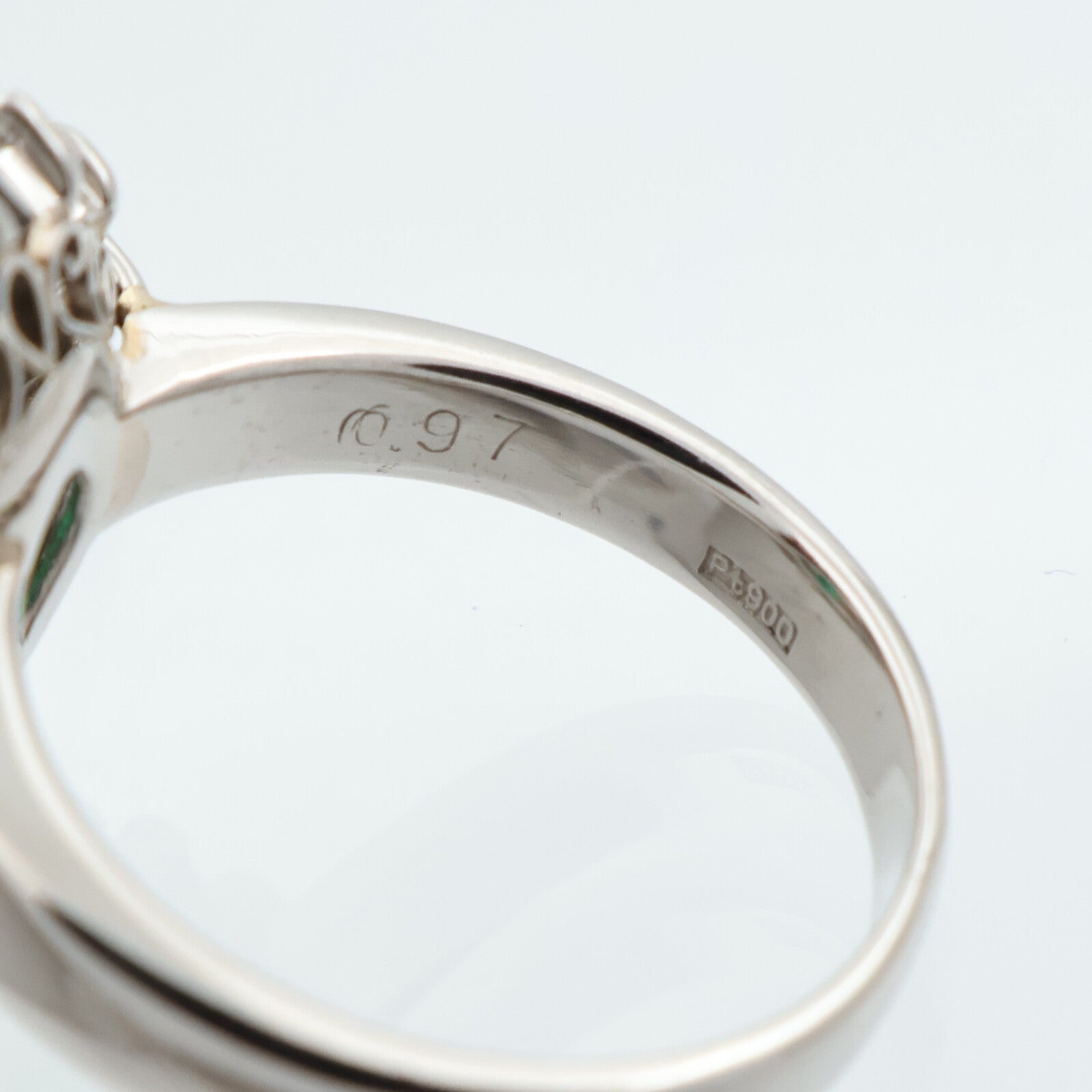 JEWELRY PT900鉑金/綠寶石Emerald鑽石戒指