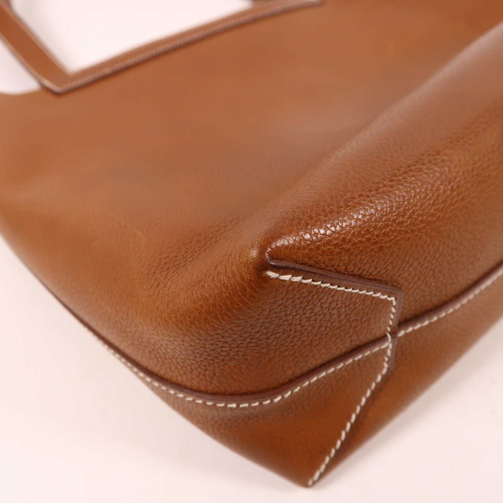 HERMES【激減優惠】 Barenia皮革Cabasellier 31肩背袋啡色