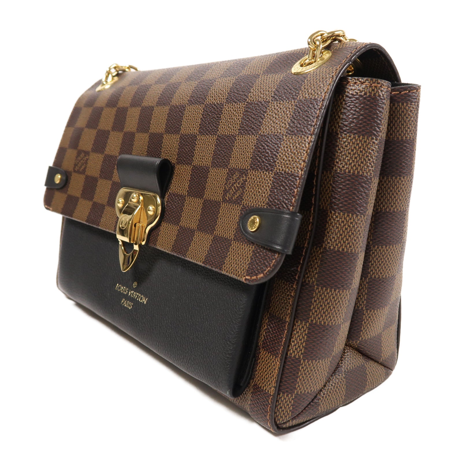 LOUIS VUITTON Damier Vavin金扣鏈帶肩背袋
