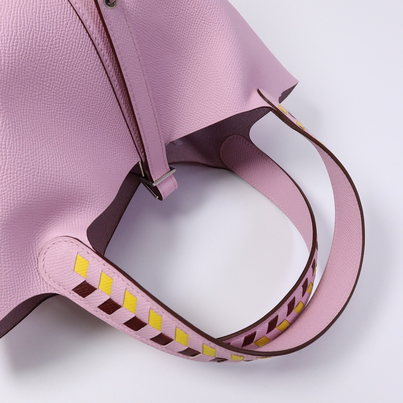 HERMES Epsom皮革Picotin MM手挽袋Mauve Sylvestre