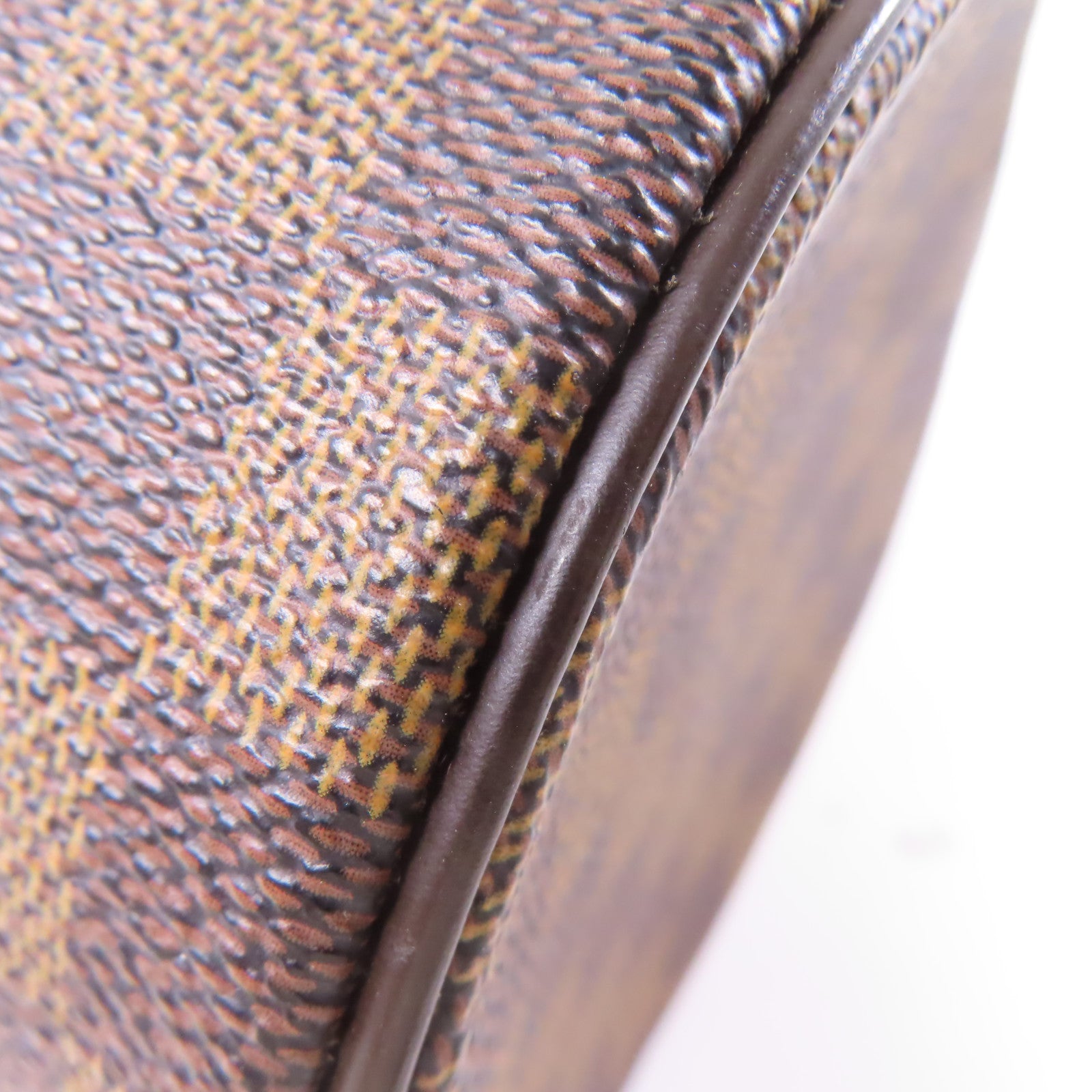 LOUIS VUITTON Damier Papillon PM金扣手挽袋棕色
