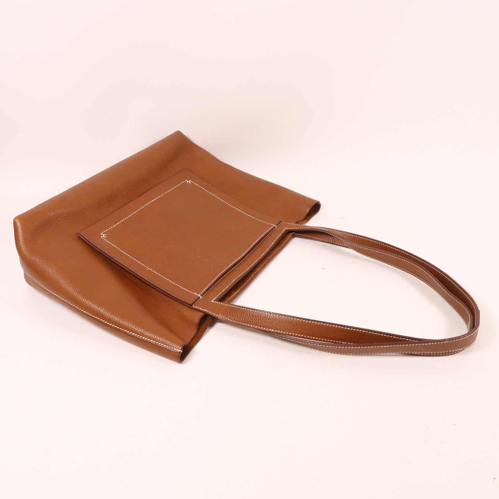 HERMES【激減優惠】 Barenia皮革Cabasellier 31肩背袋啡色