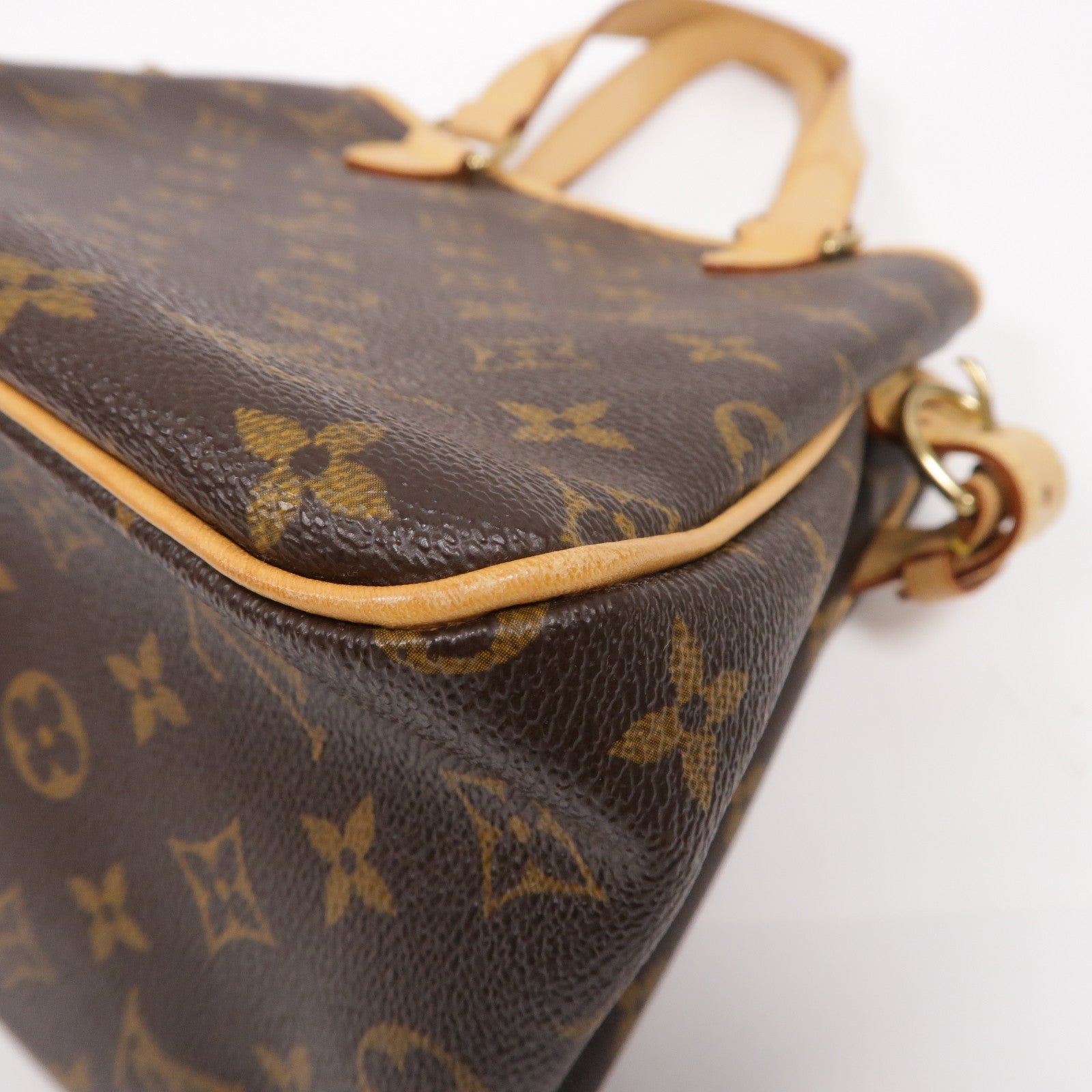 LOUIS VUITTON Monogram Batignolles金扣手挽袋啡色
