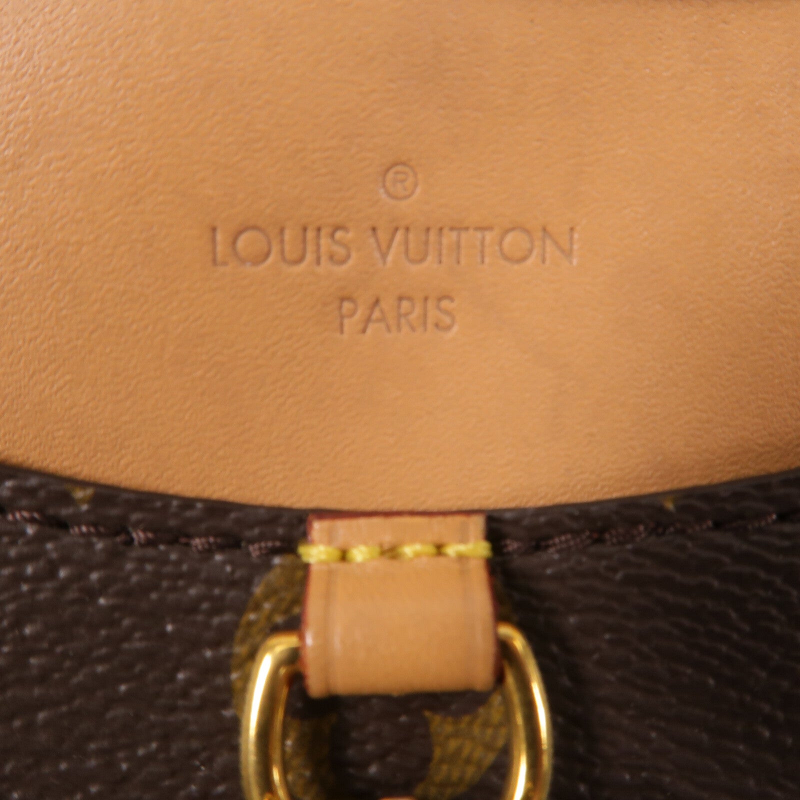 LOUIS VUITTON Monogram Deauville Mini金扣肩背袋棕色