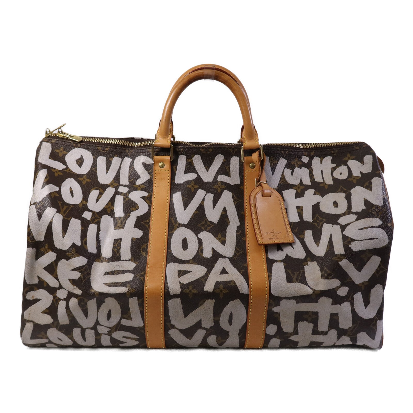 LOUIS VUITTON Monogram Graffiti Keepall 50金扣手挽袋