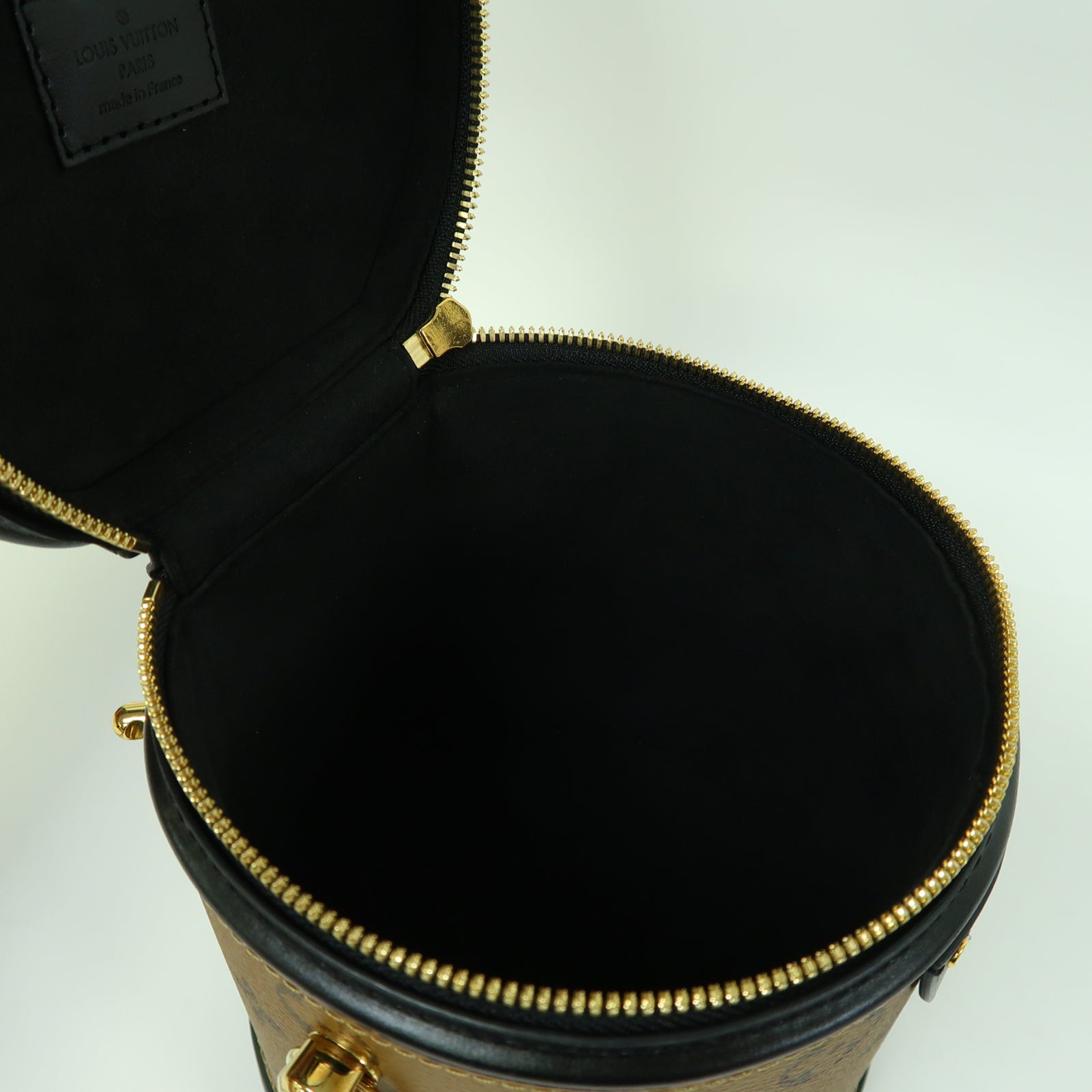 LOUIS VUITTON Monogram Reverse Cannes金扣手挽肩背兩用袋啡色