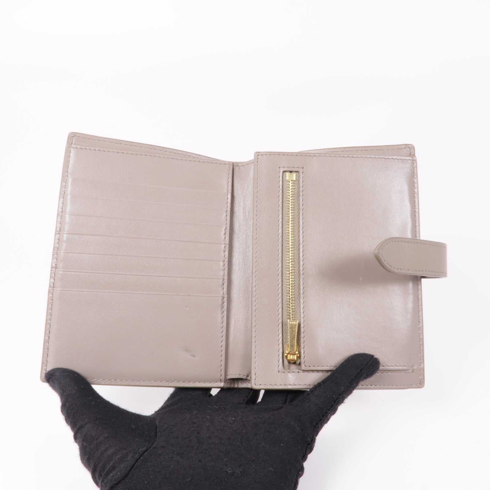 CELINE 牛皮皮革Wallet金扣錢包
