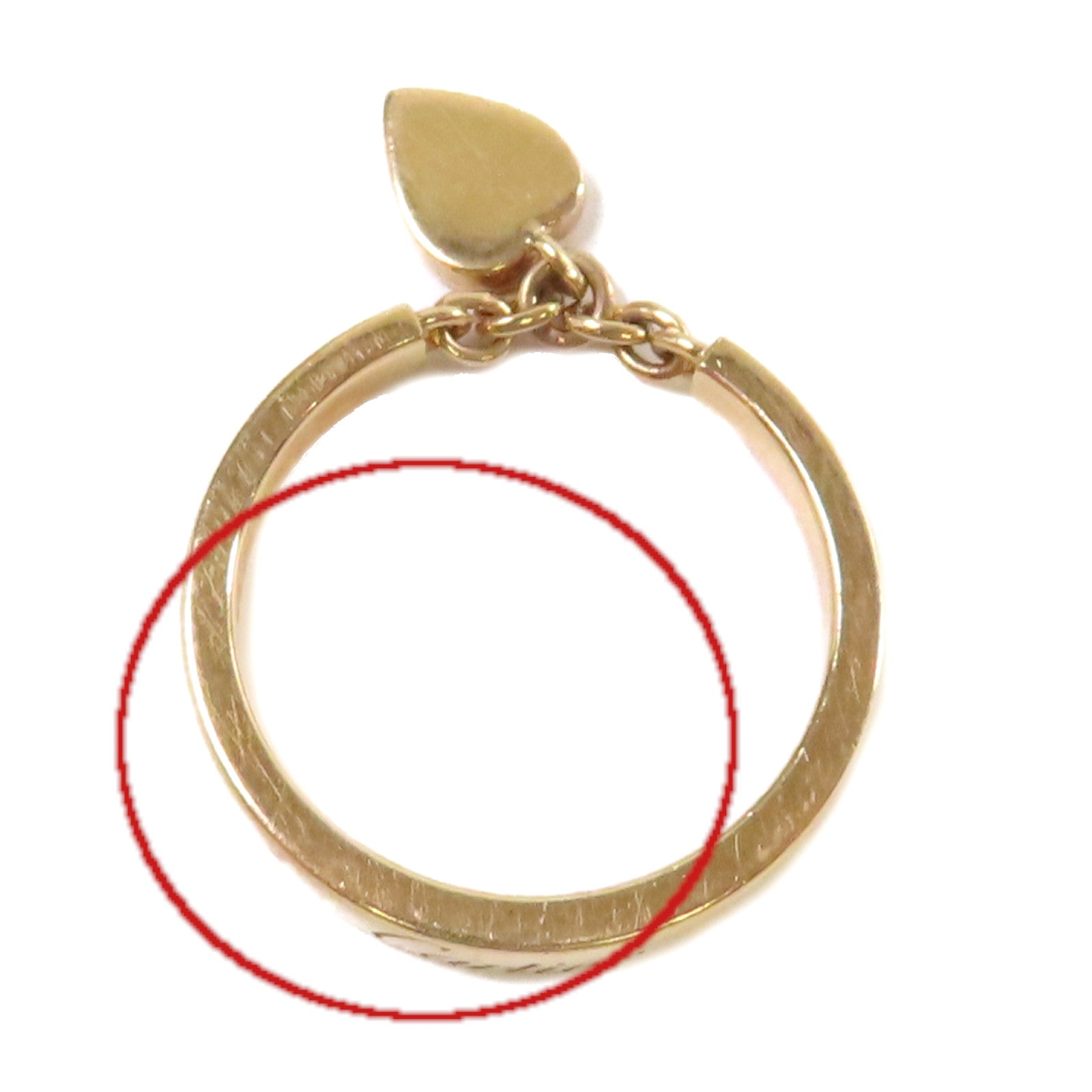 CARTIER 18K玫瑰金Gold Heart Ring戒指#49/US#4.75