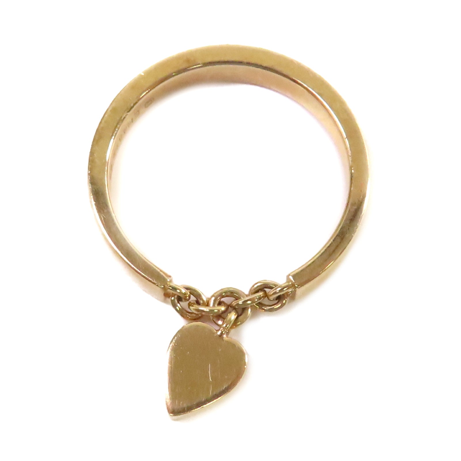 CARTIER 18K玫瑰金Gold Heart Ring戒指#49/US#4.75