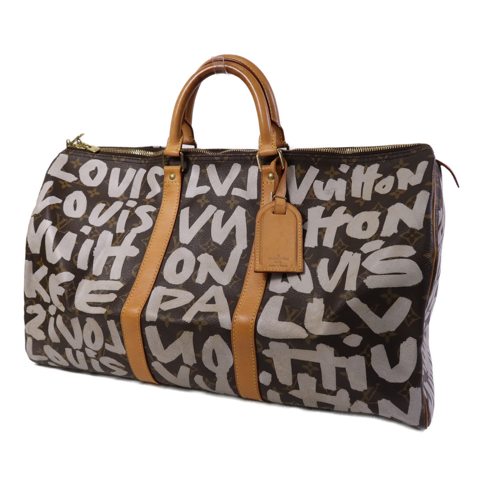 LOUIS VUITTON Monogram Graffiti Keepall 50金扣手挽袋