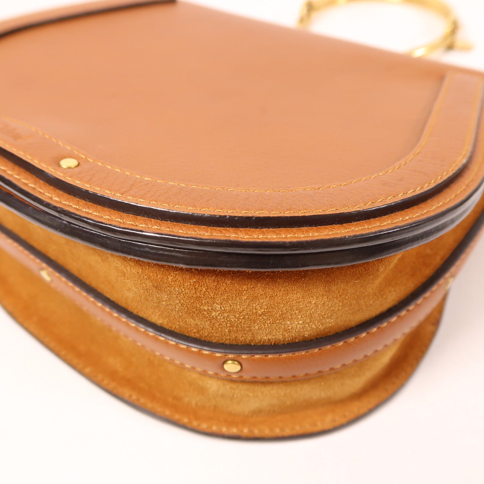 Chloe 牛皮皮革Nile Bag金扣肩背袋