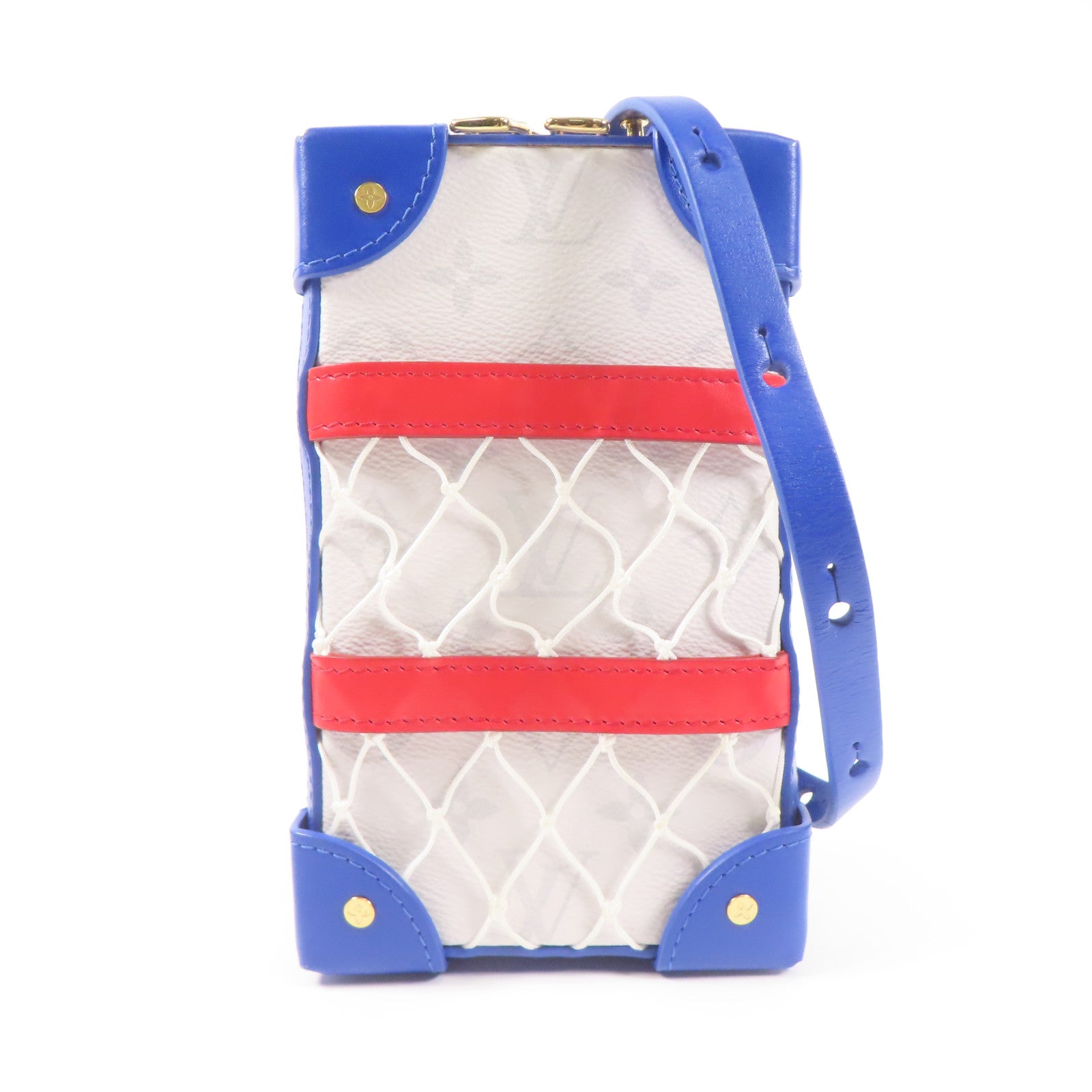 LOUIS VUITTON Monogram/皮革LV x NBA Soft Trunk金扣肩背袋