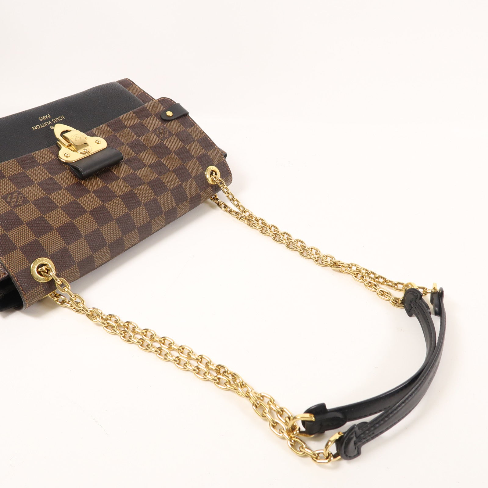 LOUIS VUITTON Damier Vavin金扣鏈帶肩背袋