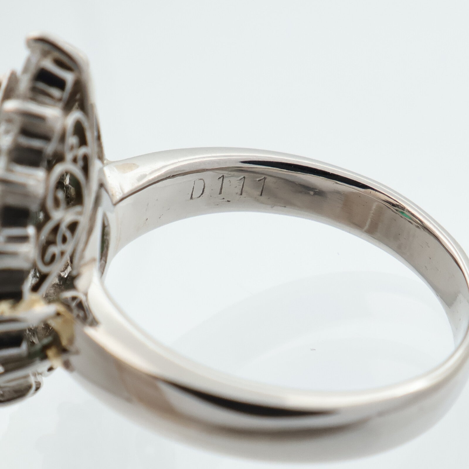 JEWELRY PT900鉑金/綠寶石Emerald鑽石戒指